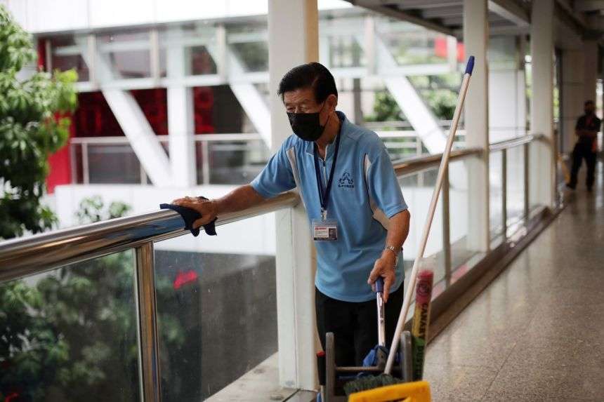 Cleaners in Singapore wage